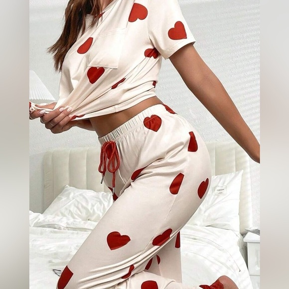 Pocketed Round Neck Top and Drawstring Pants Lounge Set - Picture 5 of 6